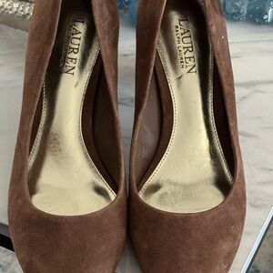 Lauren Ralph Lauren Tan Suede Heels